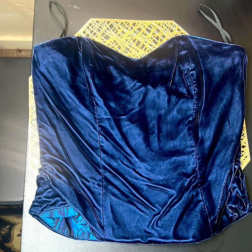 True Vintage Royal Blue Corset Top by Alfred Angelo